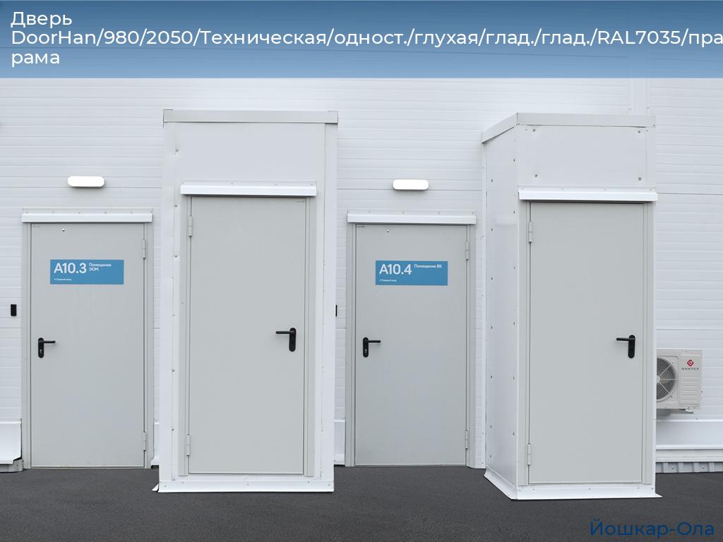 Дверь DoorHan/980/2050/Техническая/одност./глухая/глад./глад./RAL7035/прав./угл. рама, yoshkar-ola.doorhan.ru
