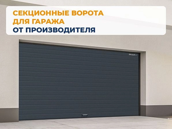 Секционные ворота 2500х2200 мм антрацитовые DoorHan RSD02, yoshkar-ola.doorhan.ru