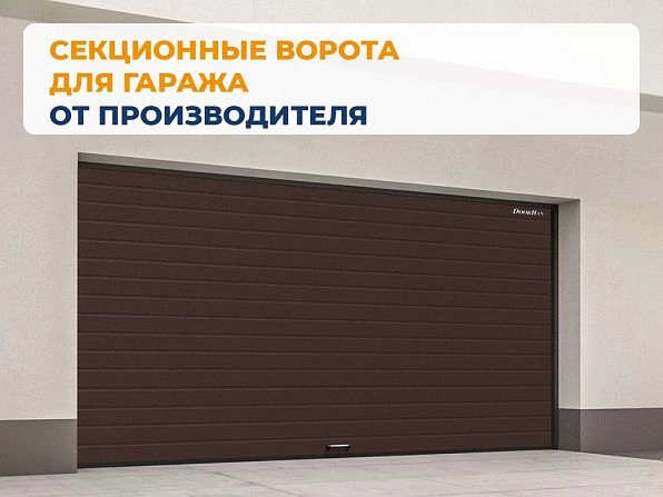 Секционные ворота 2500х2100 мм коричнево-красные DoorHan RSD02, yoshkar-ola.doorhan.ru